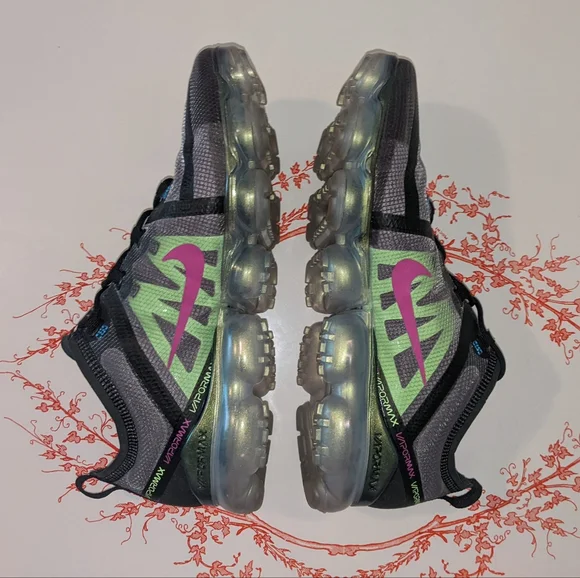 Nike Air Vapormax 2019 Black, Fuchsia, Lime Premium Men's 12 AT6810-001 - Picture 12 of 16